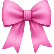 Pink bow sticker