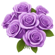 purple rose flower bouquet  sticker