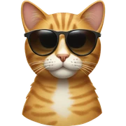 Cat with sunglasses sticker