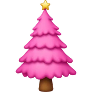 Pink Christmas tree  sticker
