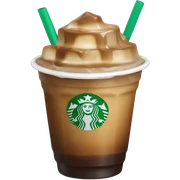 Starbuck ice coffee with ice cubes sticker
