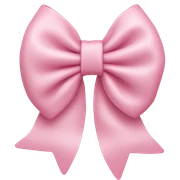 light pink bow on light pink bow sticker