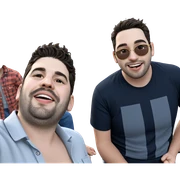 boys enjoying outdoors together sticker
