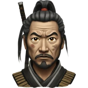 Apocalyptic Samurai Portrait sticker