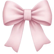 Pale Pink bow sticker
