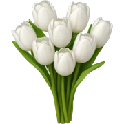 white tulip bouquet  sticker