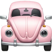 Light pink Volks Wagon beetle  sticker