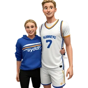 happy boys in casual sportswear sticker