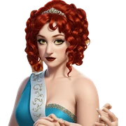 elegant girl with red hair sticker