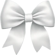 White bow sticker