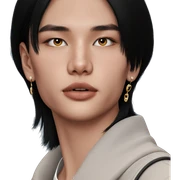 portrait of a girl with earrings sticker