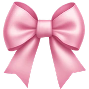 light pink ribbon bow sticker