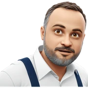 bearded guy in white shirt sticker