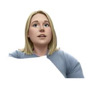 blonde girl under blue sky sticker