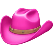 Pink cowboy hat sticker