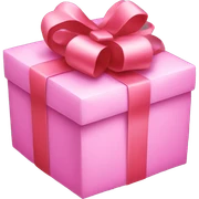 Pink present sticker