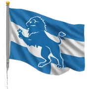 Detroit Lions flag sticker