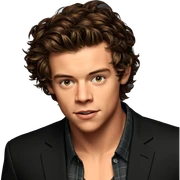 brown haired boy gazing forward sticker