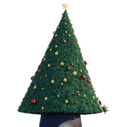 christmas tree under blue sky sticker