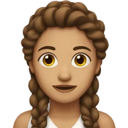 Mujer blanca pelo marrón ojos a ojos marrones y aesthetic sticker
