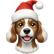 Christmas dog sticker