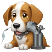 Dog welding  sticker