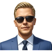 formal attire with sunglasses sticker