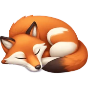 fox sleeping sticker