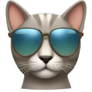 Cat with sunglasses sticker