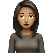 dark brown hair girl  sticker