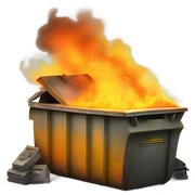 dumpster fire sticker