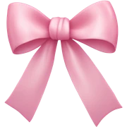 light pink ribbon bow sticker