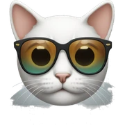 Cat with sunglasses sticker