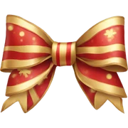 Christmas bow sticker