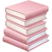 Stack of pale pink books sticker