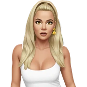 blonde girl with flower earrings sticker