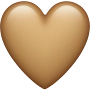 Light brown heart  sticker