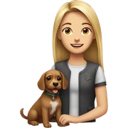 dogs with a girl sticker