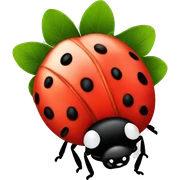 Strawberry ladybug sticker