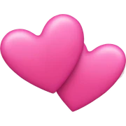 Two pink hearts sticker