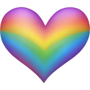 Rainbow heart sticker