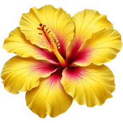 Yellow hibiscus  sticker