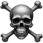 Skull and bones sticker