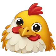 Pollo arriba de un pollo sticker