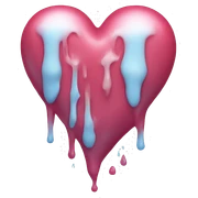 melting heart sticker