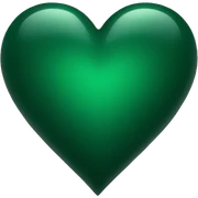 dark green heart sticker
