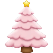 light pink christmas tree sticker