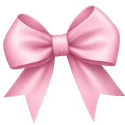 light pink ribbon bow sticker