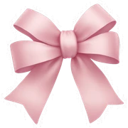 light pink ribbon bow sticker
