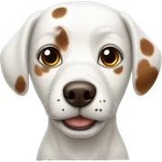 White dog with brown spots  sticker